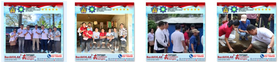 PELETAKAN BATU PERTAMA DIMULAINYA PEMBANGUNAN 3 UNIT RUMAH DARI DINAS KESEHATAN PROVINSI BALI