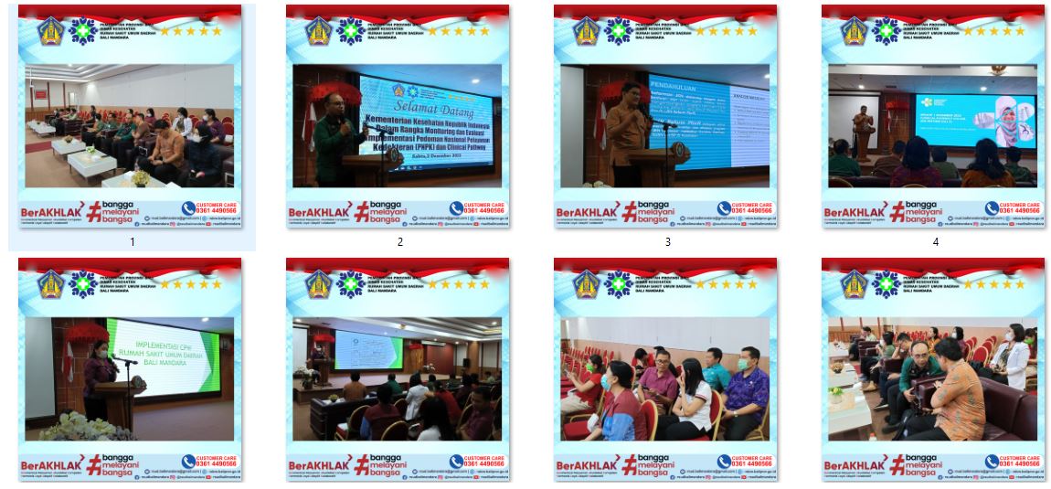 KUNJUNGAN KEMENTERIAN KESEHATAN REPUBLIK INDONESIA DALAM RANGKA MONITORING  DAN EVALUASI IMPLEMENTASI PEDOMAN NASIONAL PELAYANAN KEDOKTERAN (PNPK) DAN CLINICAL PATHWAY