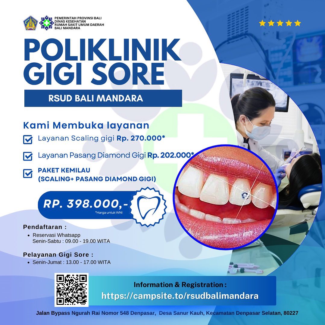 POLIKLINIK GIGI SORE RSUD BALI MANDARA