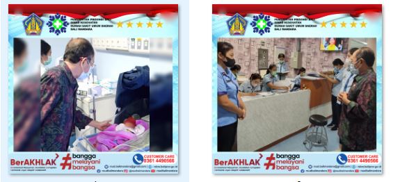 PLT. DIREKTUR MELIHAT KONDISI BAYI DI RUANG PERINATOLOGI RSUD BALI MANDARA