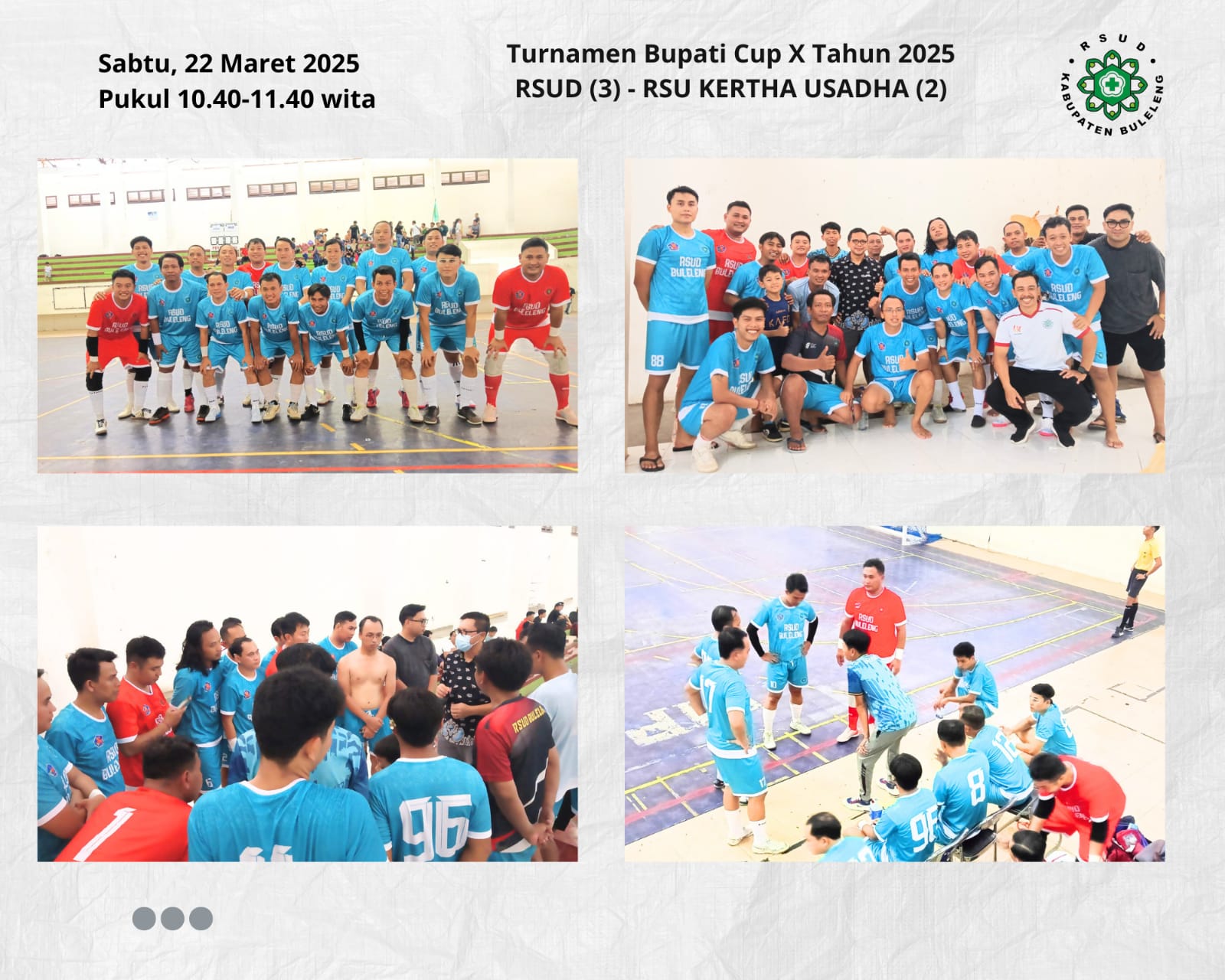 Serangkaian Kegiatan HUT Kota Singaraja, Tim Futsal RSUD Kab. Buleleng Kalahkan RS Kertha Usada