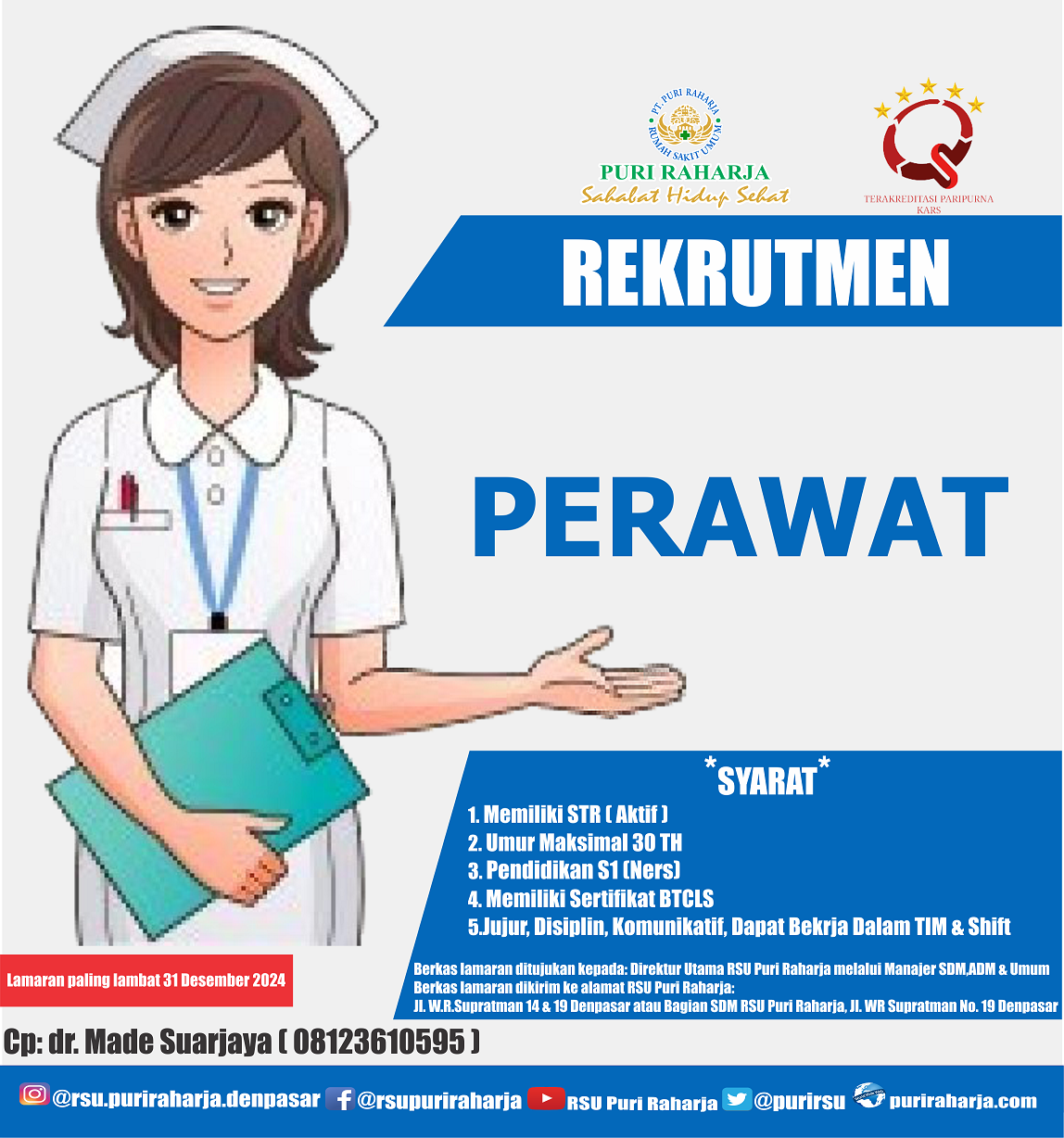 PENGUMUMAN  REKRUTMEN PERAWAT