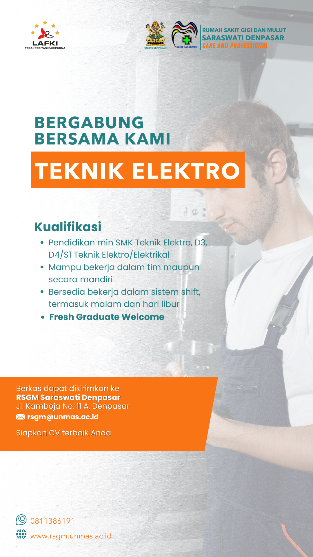 Lowongan Kerja Teknik Elektro RSGM Saraswati Denpasar 2025
