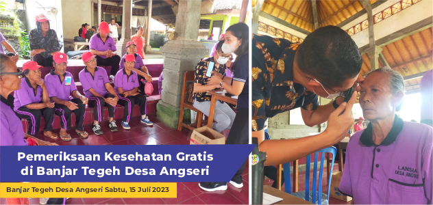 Pemeriksaan Kesehatan Gratis Di Banjar Tegeh Desa Angseri