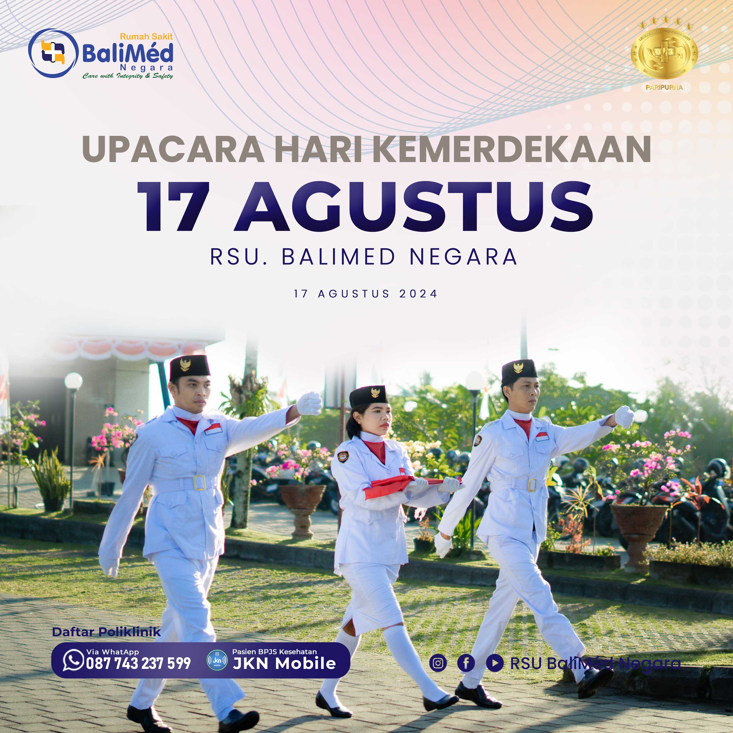 Upacara Hari kemerdekaan RSU. BaliMed negara